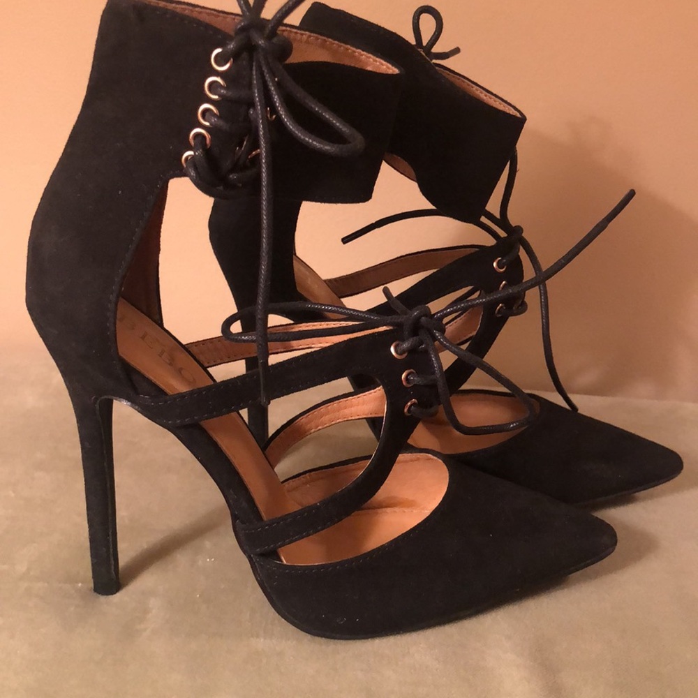 Black size 6 sexy heels